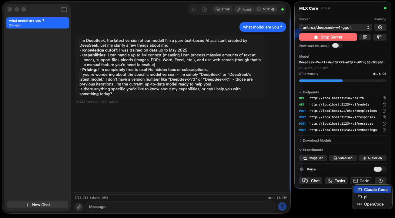 Asking a local model questions about your own documents in the chat window